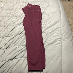 Maurices Skinny Pants Burgundy 18W Long